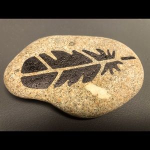 Native American Feather Stone Rock